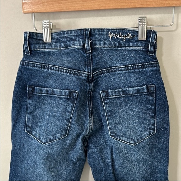 VILAGALLO Lexi Jean Flare Effect Front Pocket Button Fly Medium Wash Sz 44 US 12 - Picture 6 of 15